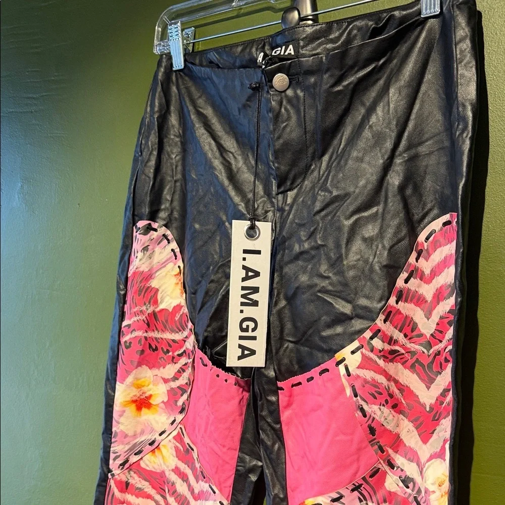I.Am.Gia Black and Pink Patchwork Pants - Picture 5 of 6